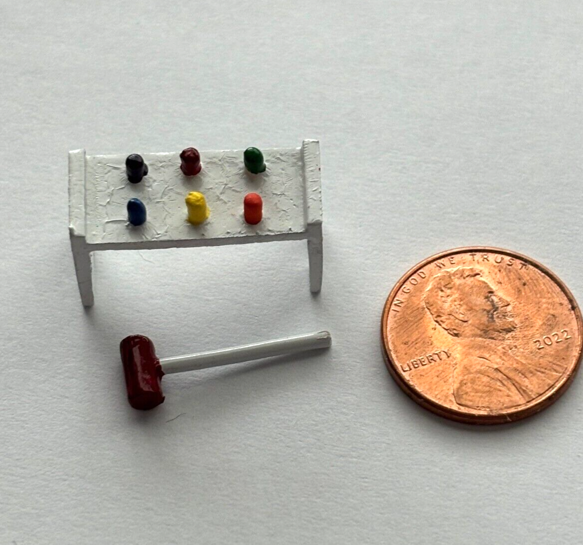 Dollhouse Miniature Pound-A-Peg Toy