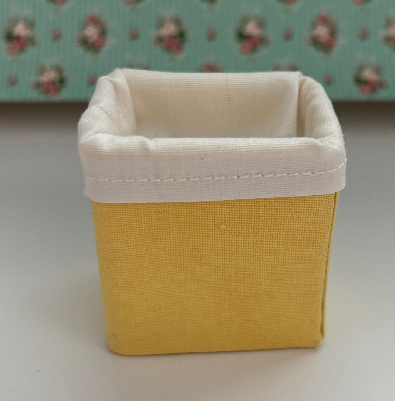 Dollhouse Miniature Handcrafted Clothes Hamper Various Colors