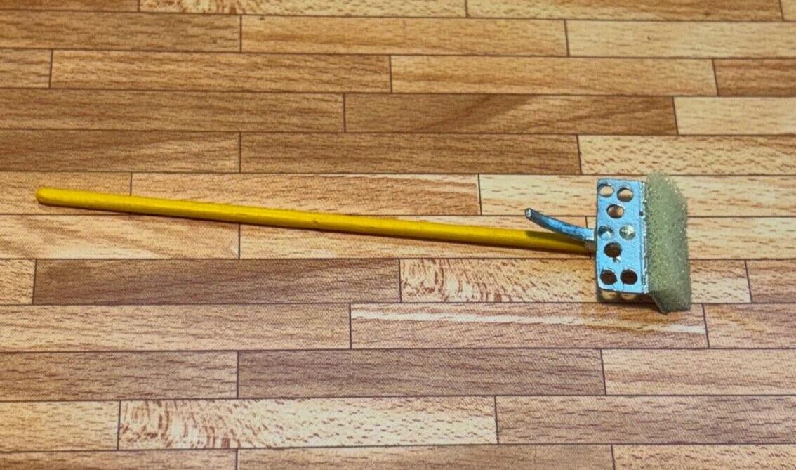 Dollhouse miniature mop, squeege with wood handle