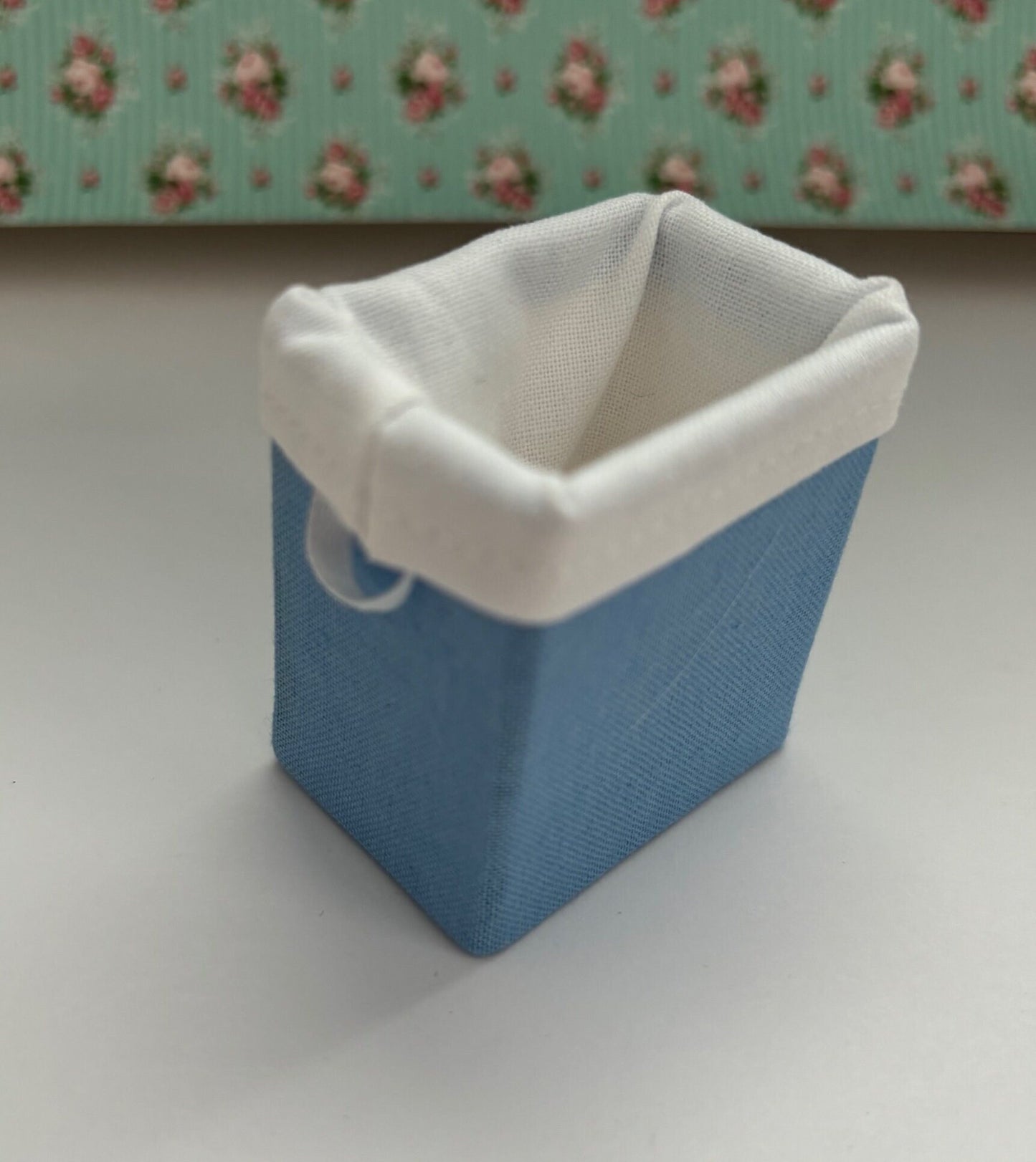 Dollhouse Miniature Handcrafted Clothes Hamper Various Colors