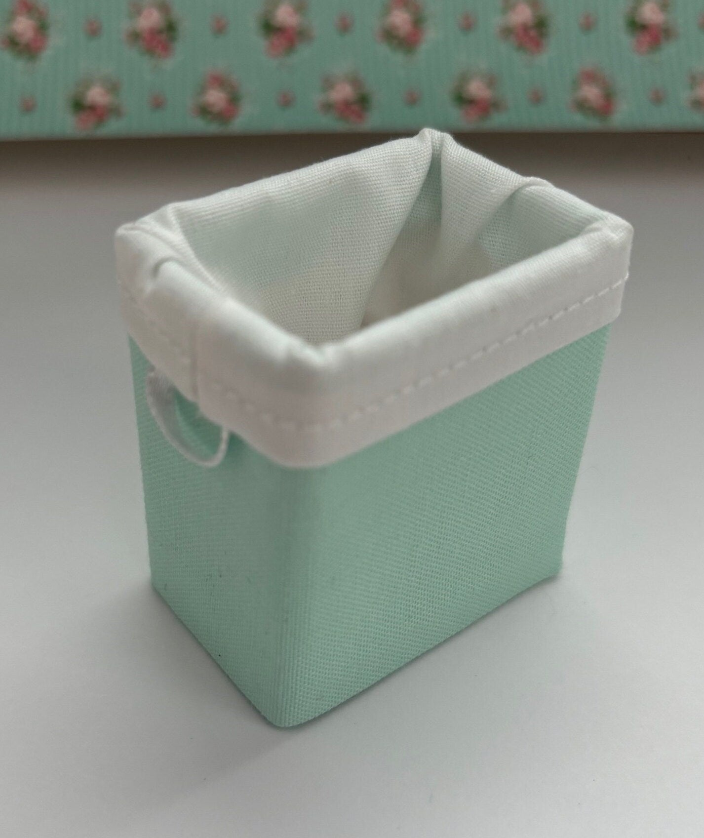 Dollhouse Miniature Handcrafted Clothes Hamper Various Colors