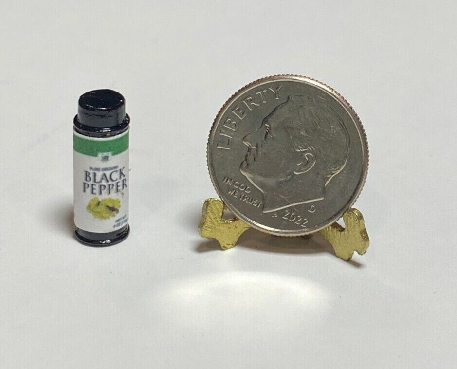 Dollhouse Miniature Ground Black Pepper - Handcrafted