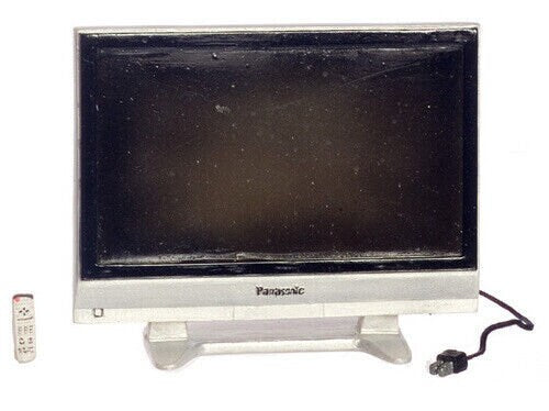Dollhouse Miniature "50 In" TV with Remote