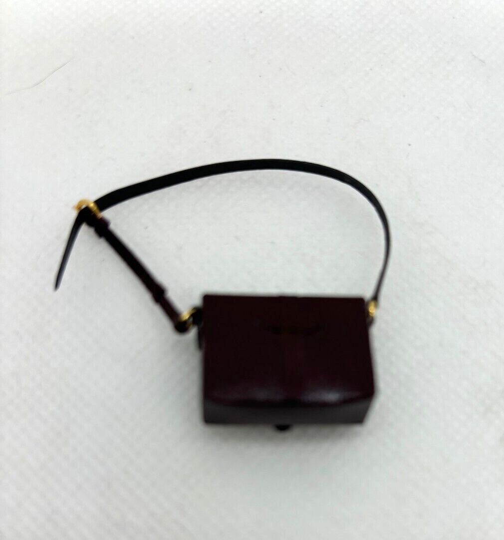 Dollhouse Miniature Dark Brown Handbag by Heidi Ott