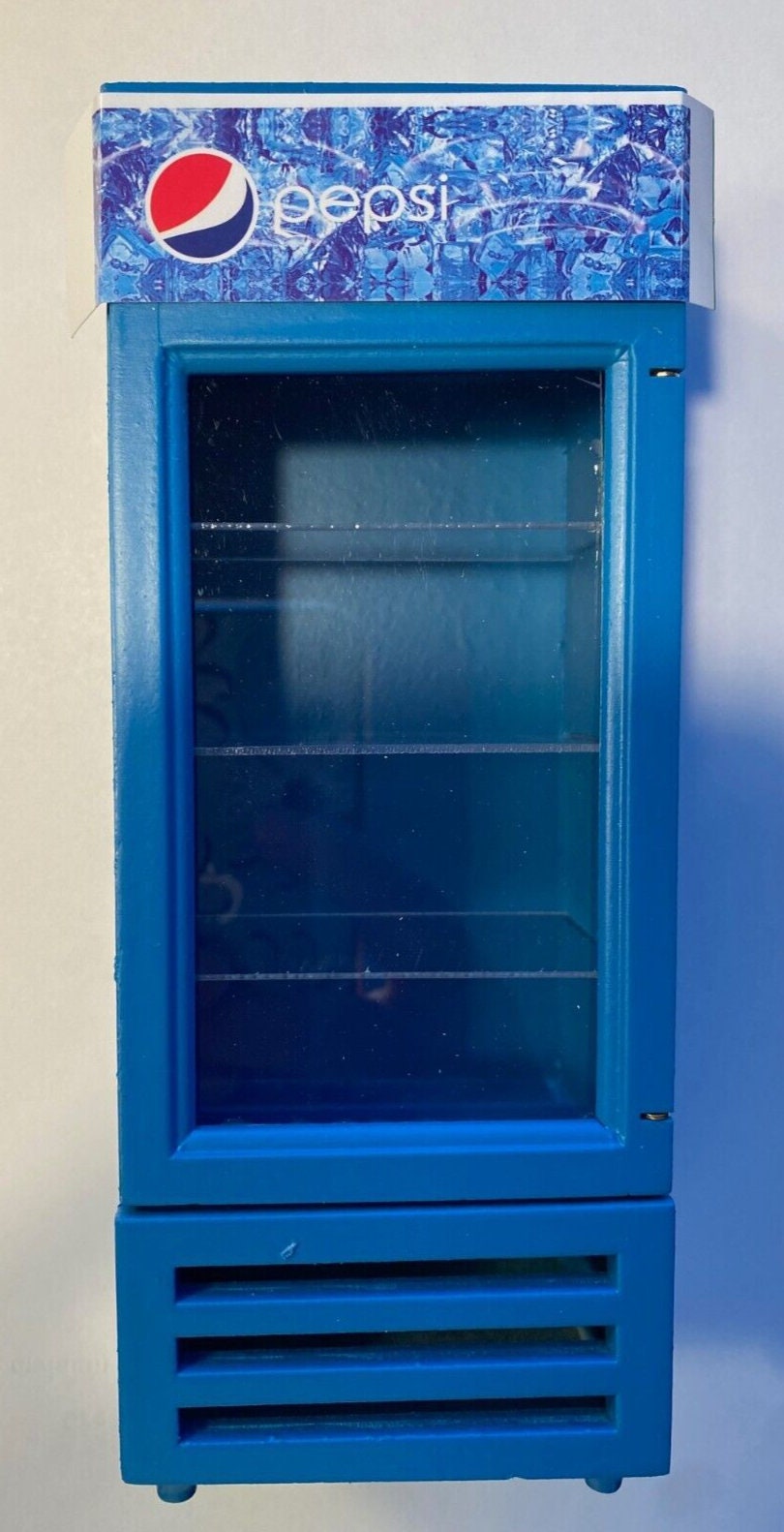 Dollhouse miniature 1/12 freezer for supermarket or store in blue