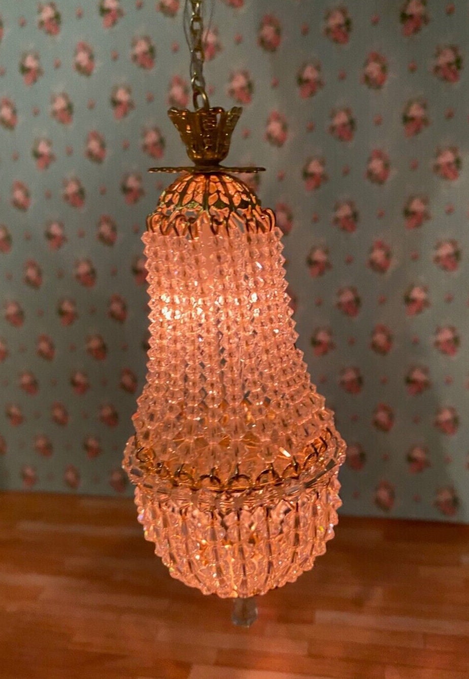 Miniature Dollhouse Chloe Chandelier 12V - Handcrafted by Warren Richardson
