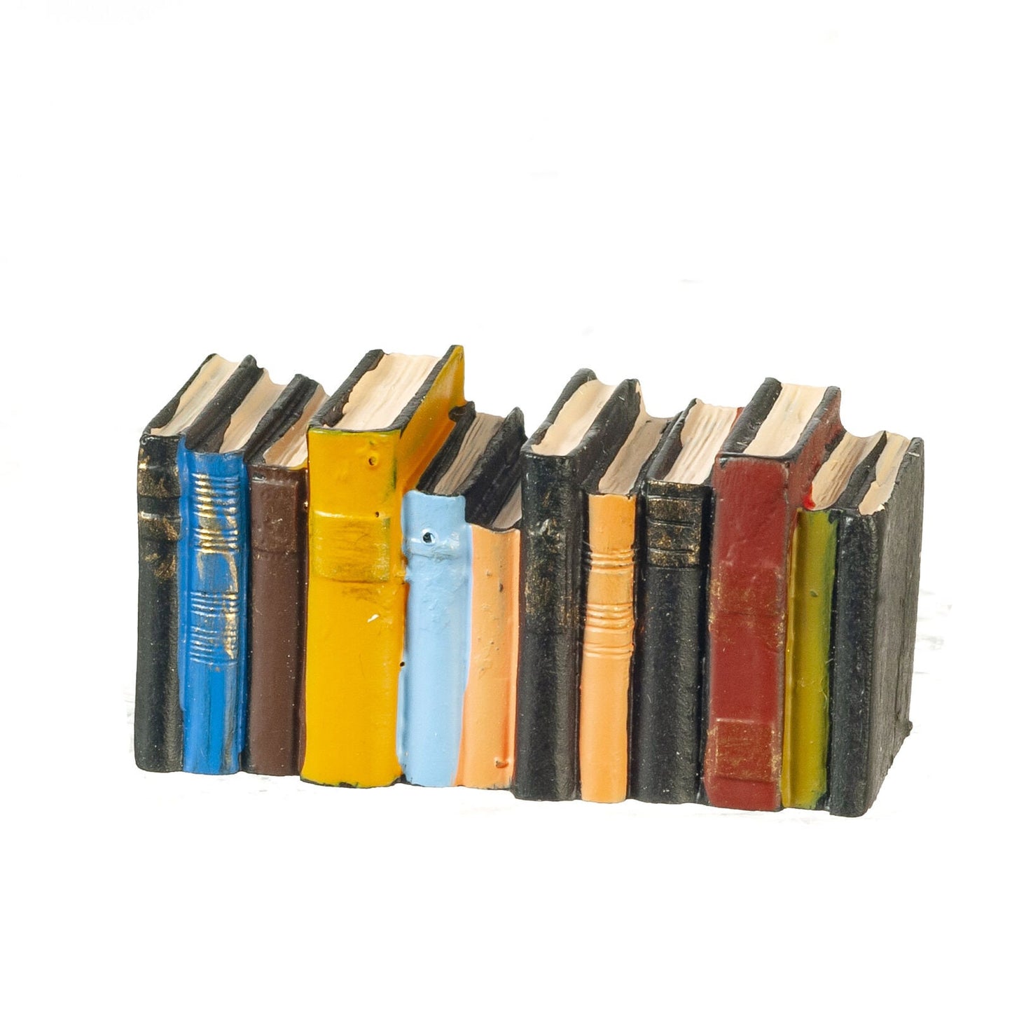 Dollhouse miniature row of worn books