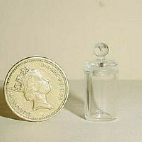 Dollhouse miniature straight glass storage jar