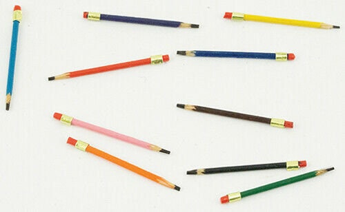 Dollhouse miniature colored pencil set