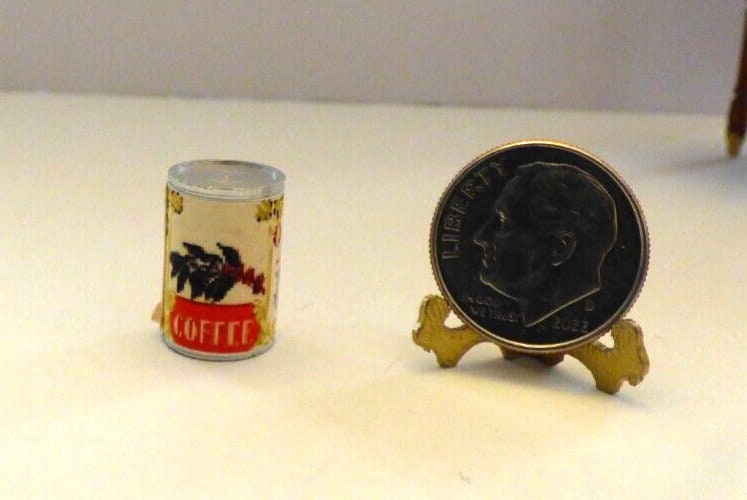 Dollhouse Miniature Can of Coffee - Handcrafted