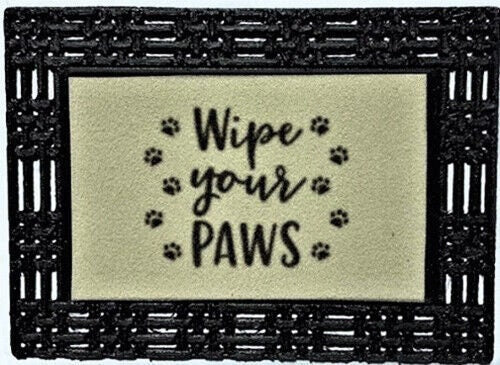 Dollhouse Miniature Door Mat - Wipe Your Paws