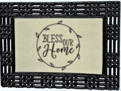 Dollhouse Miniature Door Mat - Bless Our Home