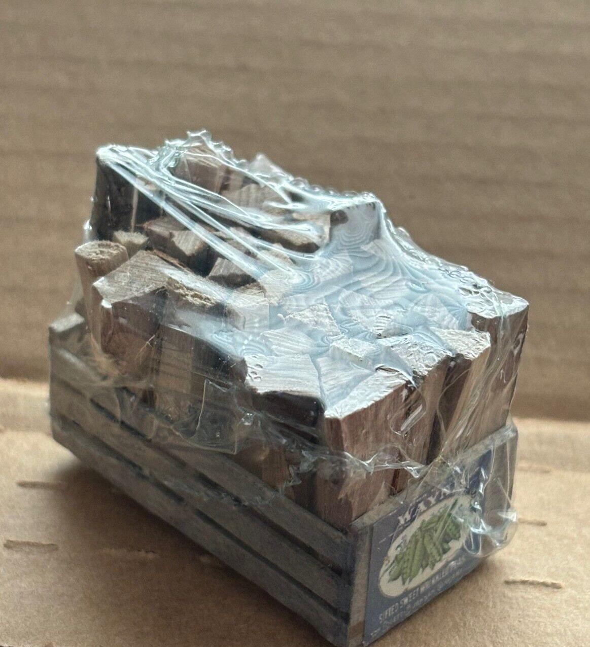 Dollhouse Miniature Box of Wood Handcrafted