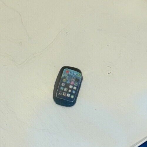 Dollhouse Miniature Black Cell Phone