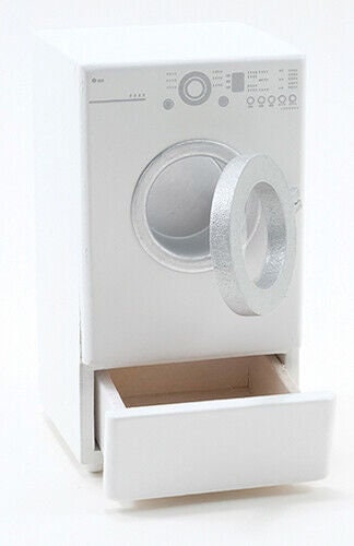 Dollhouse Miniature Modern Frontload Dryer in White