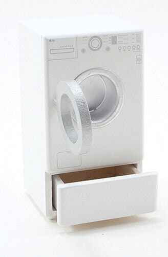 Dollhouse Miniature Modern Frontload Washer in White