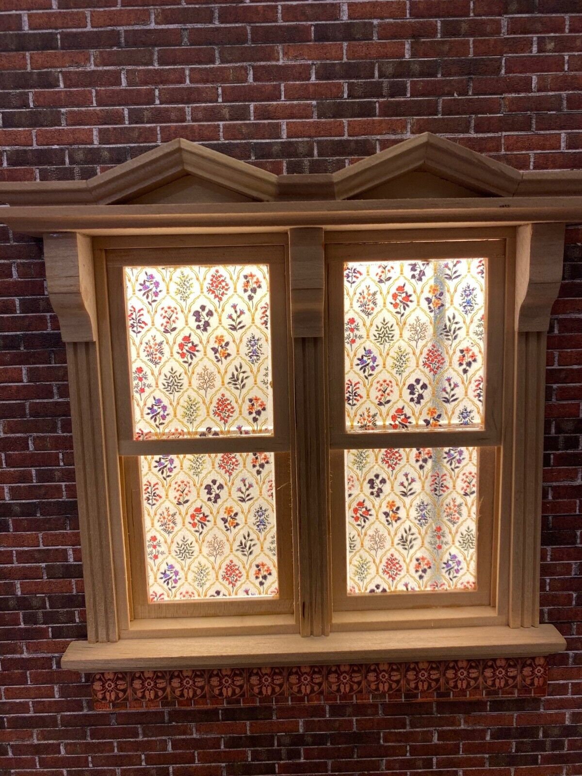 Dollhouse Miniature "Stained Glass" by World Model - Plastic Sheet 244003 - 1/24