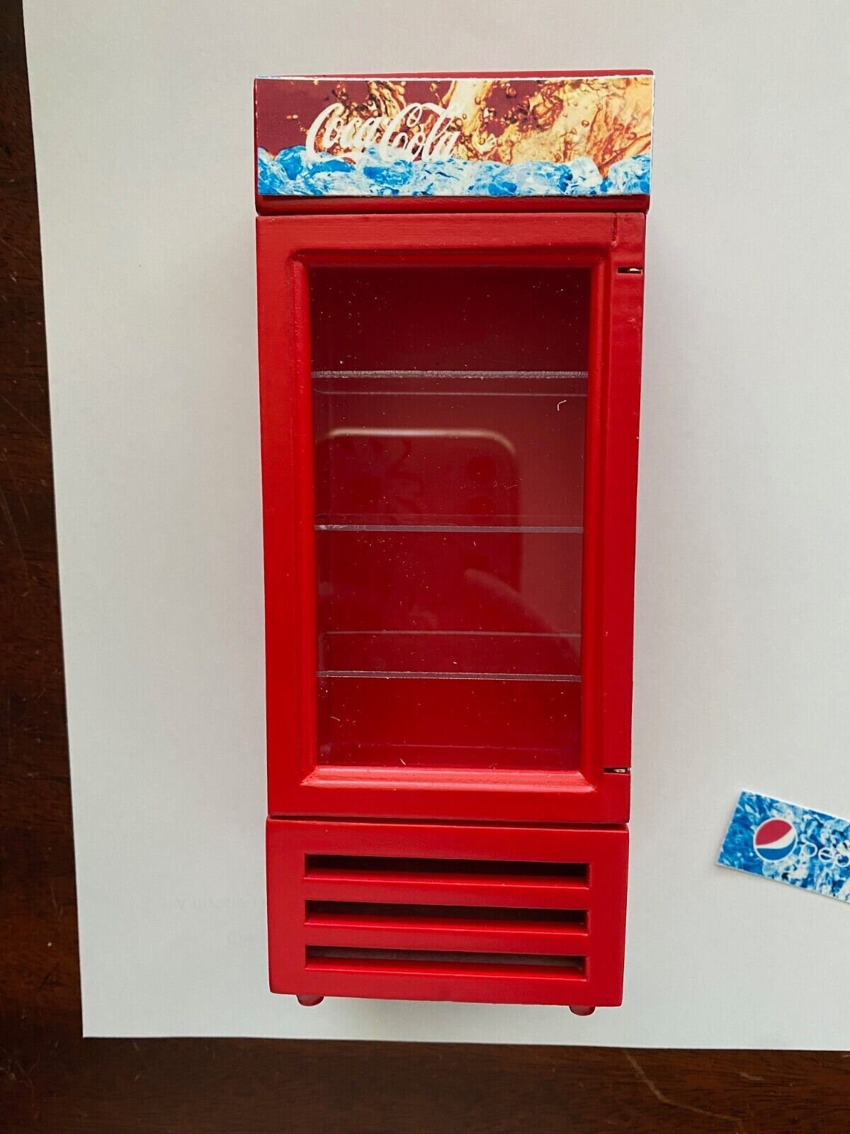 Dollhouse Miniature 1/12 Freezer for Supermarket or Store in Red