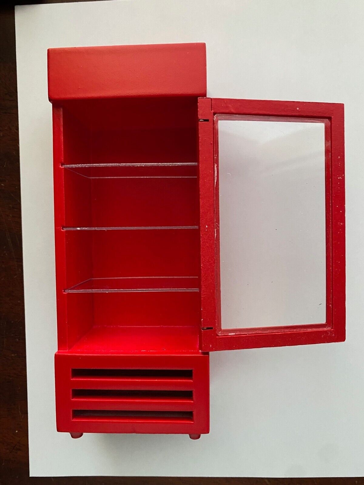 Dollhouse Miniature 1/12 Freezer for Supermarket or Store in Red