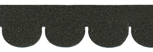 Dollhouse Miniature Black Fishscale Asphalt Shingles, 157 Square Inches