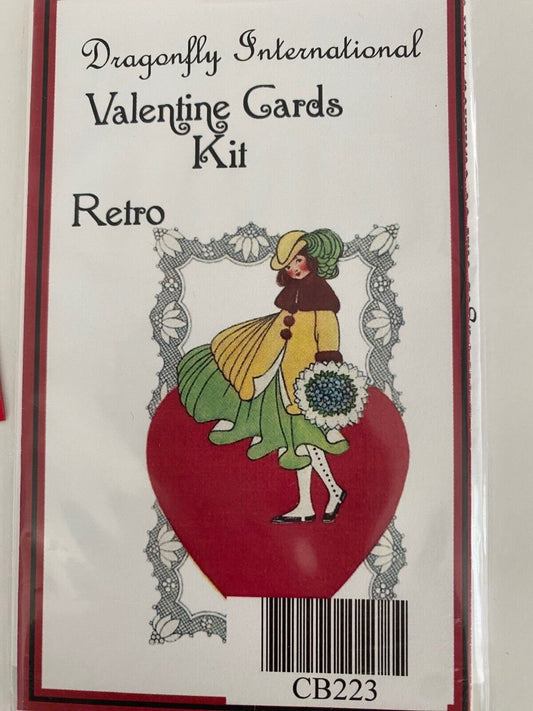 Dollhouse Miniature Retro Valentine Box and Cards - Kit