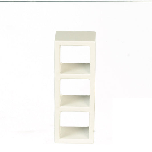 Dollhouse Miniature 3 Shelf Unit in White