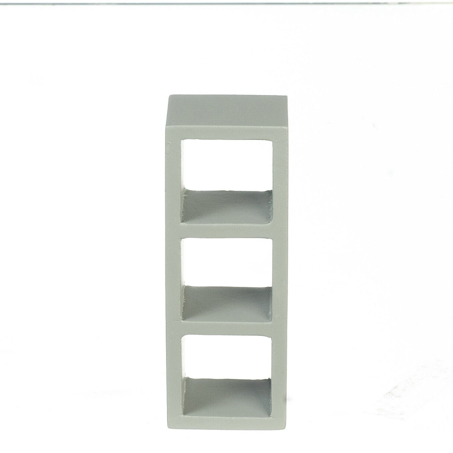 Dollhouse Miniature 3 Shelf Unit in Grey