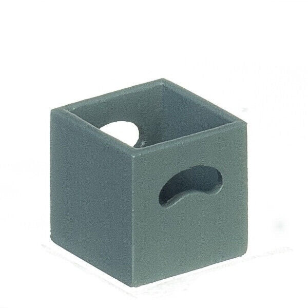 Dollhouse Miniature 3 Shelf Unit in Grey with 3 Storage Boxes