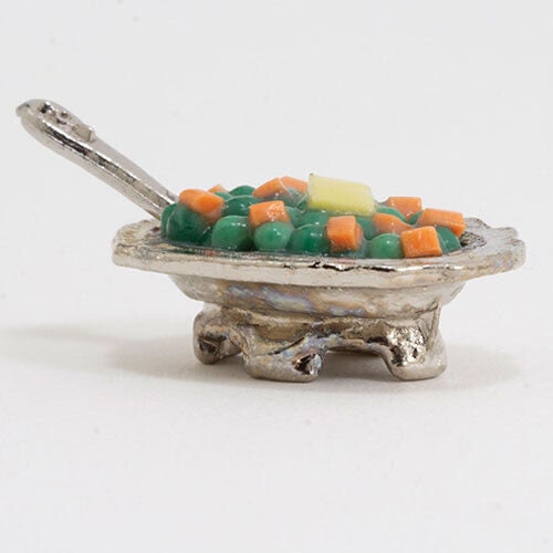 Dollhouse Miniature Side Dish of Peas and Carrots