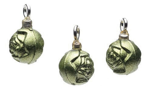 Dollhouse Miniature Green Rose Ornaments Set of 3