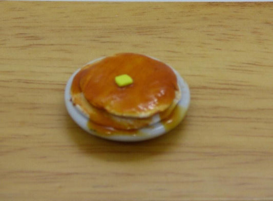 Dollhouse miniature pancakes handcrafted