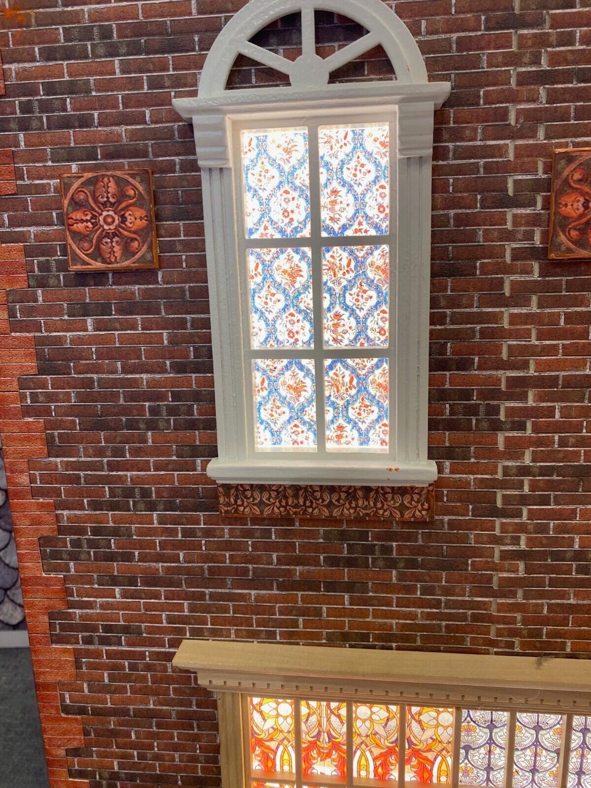 Dollhouse Miniature "Stained Glass" by World Model - Plastic Sheet WM23008