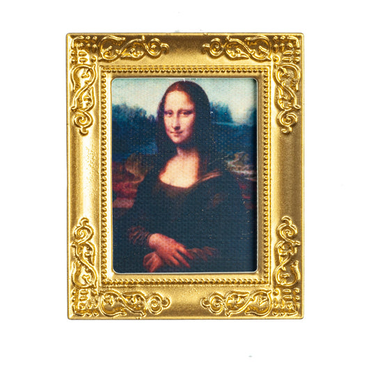 Dollhouse miniature mona lisa picture