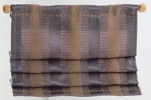 Dollhouse miniature roman shade, stripe pattern