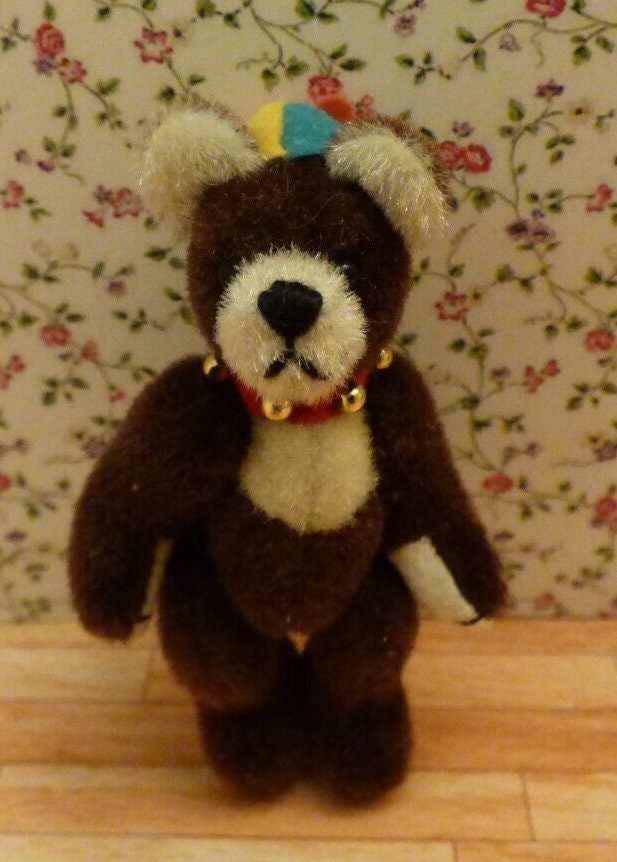 World of miniature bear  - circus bear - for dollhouse or collection