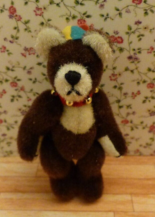 World of miniature bear  - circus bear - for dollhouse or collection