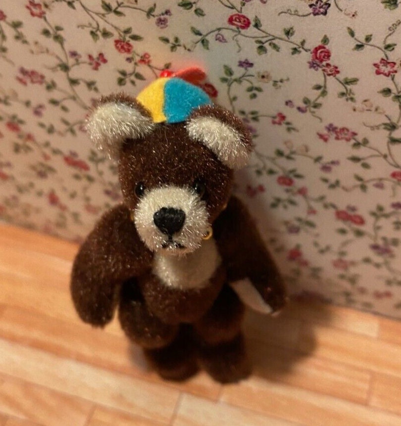 World of miniature bear  - circus bear - for dollhouse or collection