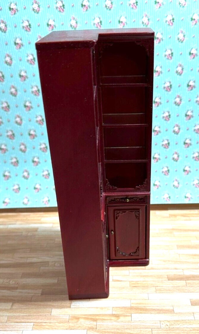 Dollhouse miniature 4 piece library set in mahogany by jia-li