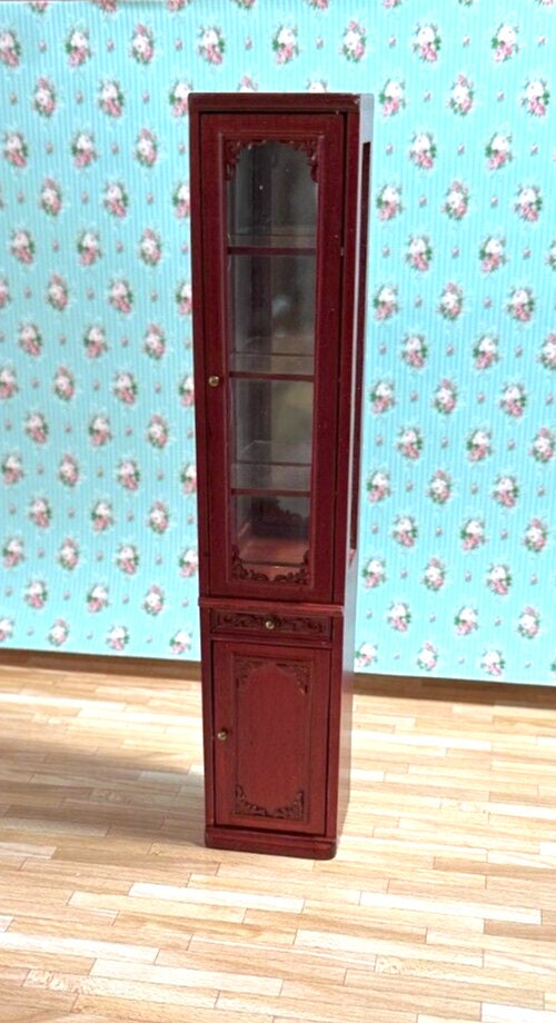 Dollhouse miniature 4 piece library set in mahogany by jia-li