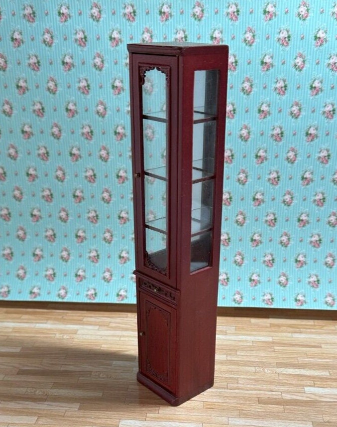 Dollhouse miniature 4 piece library set in mahogany by jia-li