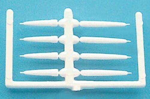 Dollhouse miniature chrysnbon white candles, set of 8