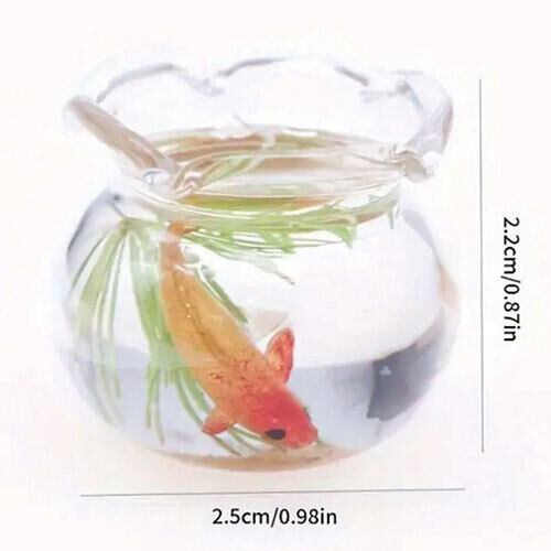 Dollhouse Miniature Glass Fish Bowl, Assorted