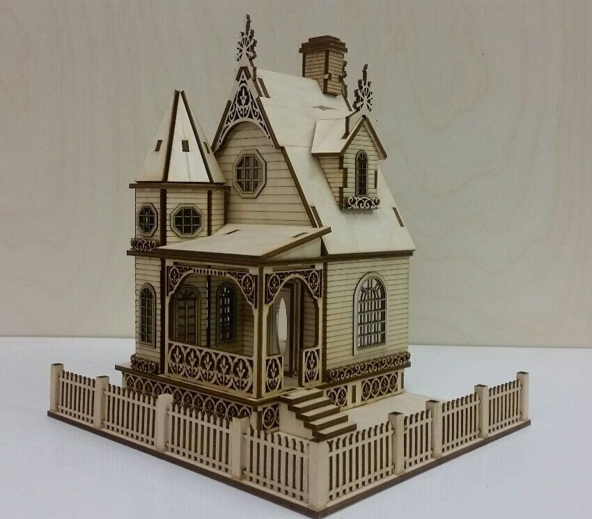 Jasmine Gothic Victorian Cottage 1:48 Scale Dollhouse Kit