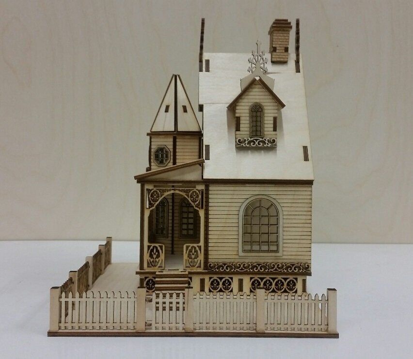 Jasmine Gothic Victorian Cottage 1:48 Scale Dollhouse Kit