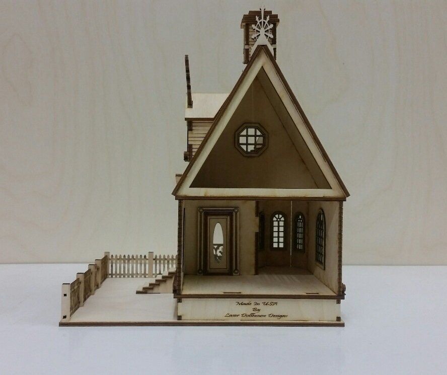 Jasmine Gothic Victorian Cottage 1:48 Scale Dollhouse Kit