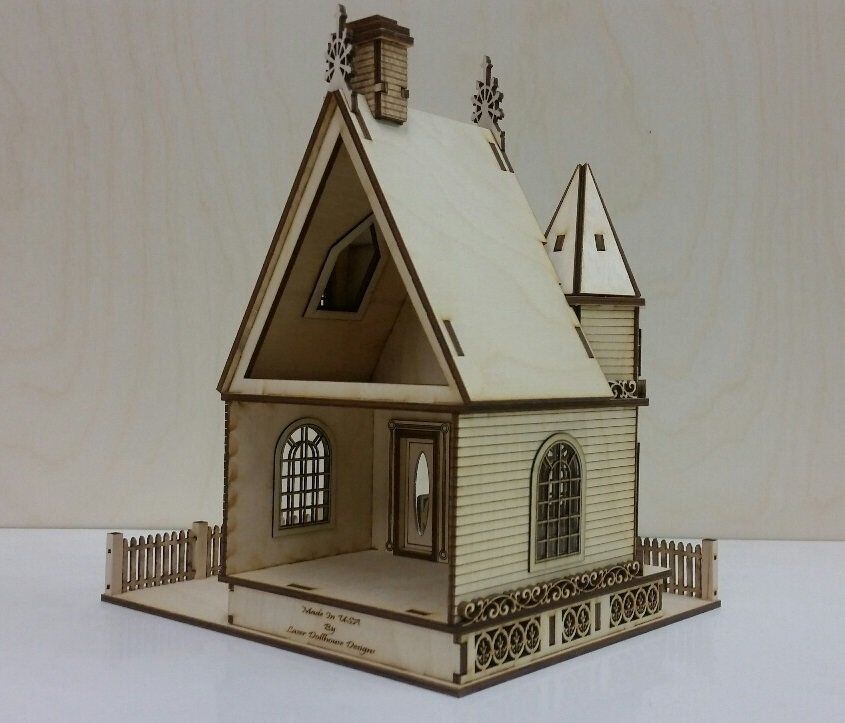 Jasmine Gothic Victorian Cottage 1:48 Scale Dollhouse Kit