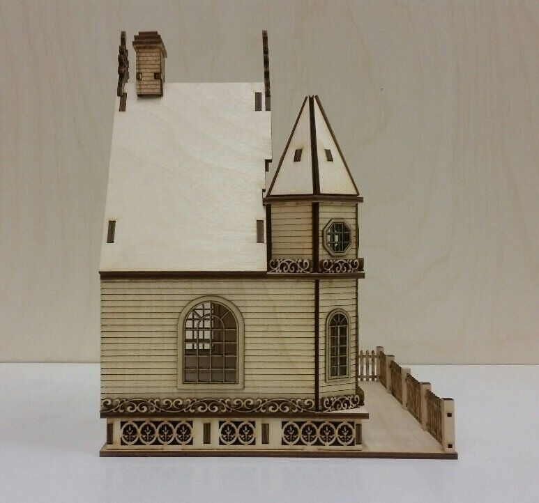 Jasmine Gothic Victorian Cottage 1:48 Scale Dollhouse Kit