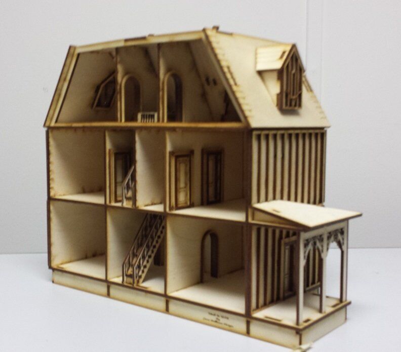 Kristiana Tudor 1:48 Scale Dollhouse Kit Without Shingles