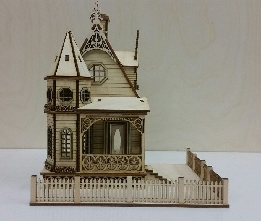 Jasmine Gothic Victorian Cottage 1:48 Scale Dollhouse Kit