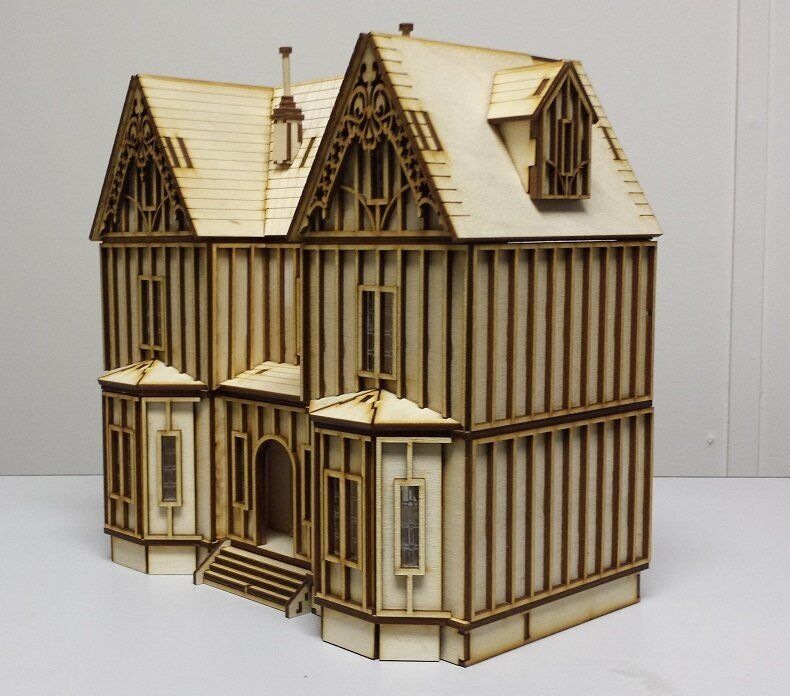 Kristiana Tudor 1:48 Scale Dollhouse Kit Without Shingles